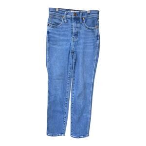 Madewell RoadTripper StoveTop Jeans Womens Sz24 Med Wash Straight Leg Stretch